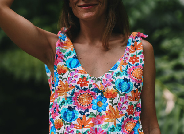 Maillot une pièce Camille fleurs d'été 